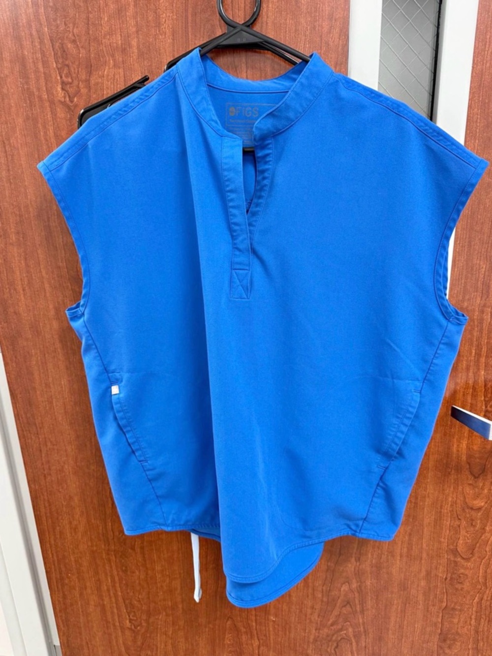 Figs Electric Blue Sleeveless Medical Top